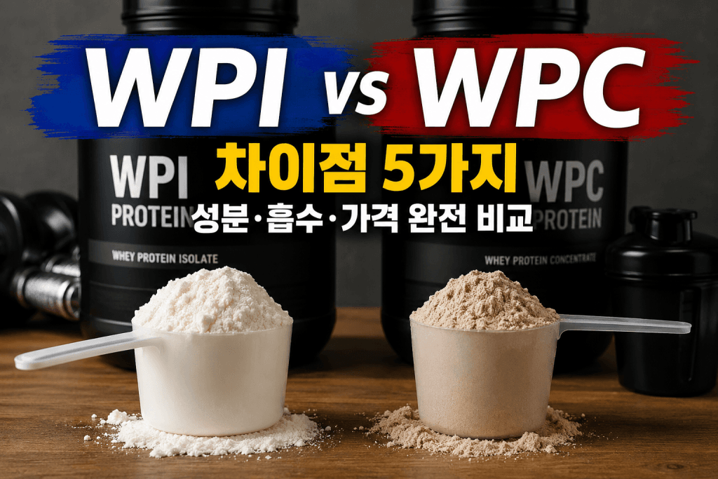 단백질 보충제 WPI WPC 차이점 5가지, 성분·흡수·가격 완전 비교