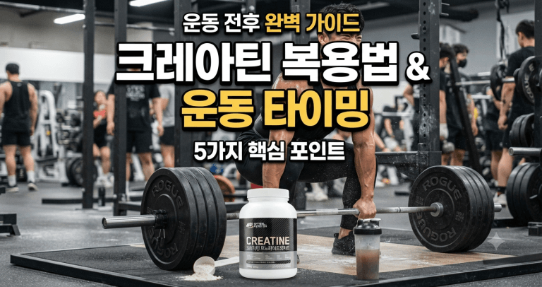 크레아틴 복용법 5가지: 하루 섭취량·로딩·운동 전후 타이밍