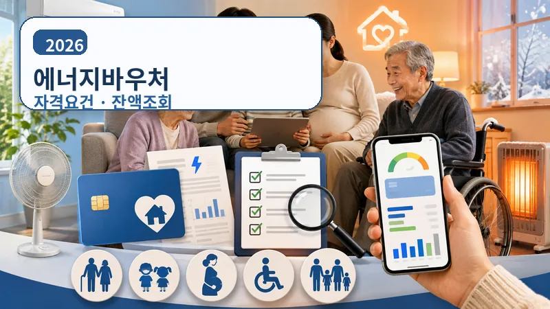 2026 에너지바우처 자격요건·잔액조회 방법｜지원금액·신청기간