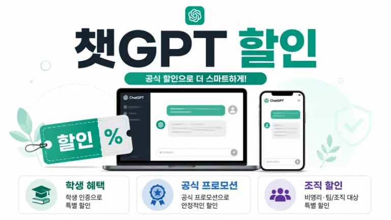 챗GPT 할인 공식 혜택과 프로모션 확인 가이드