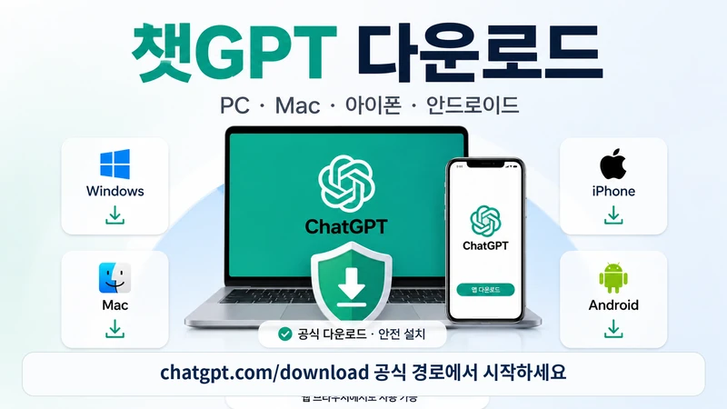 챗GPT 다운로드 공식 경로와 PC Mac 아이폰 안드로이드 설치 방법 안내