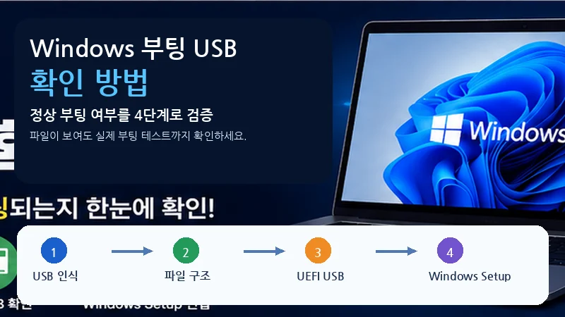 Windows 부팅 USB 확인 방법｜정상 부팅·UEFI·설치 화면 점검 가이드