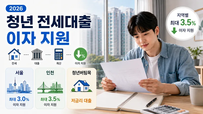 2026 청년 전세대출 이자 지원 총정리｜서울·인천 조건부터 신청 방법까지