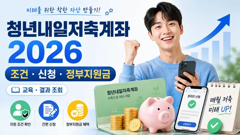 청년내일저축계좌 2026 조건·신청·정부지원금 안내