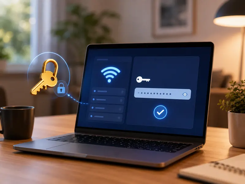 Windows 노트북에서 저장된 WiFi 암호를 확인하는 보안 설정 화면