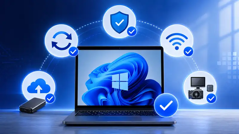 Windows 11 post-install update security Wi-Fi and driver checklist