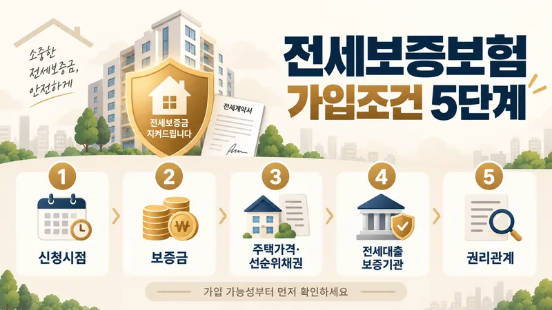 전세보증보험 가입조건을 확인하는 5단계