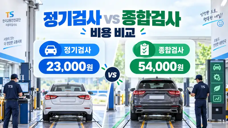 자동차검사비용 확인 전 검사 종류와 검사소를 확인하는 체크 이미지