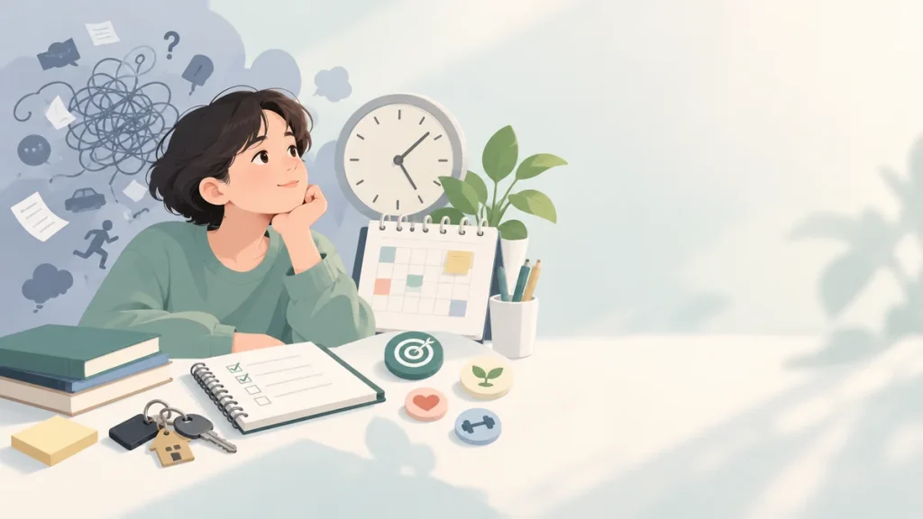 ADHD 증상과 진단 기준을 설명하는 집중과 일상 기능 이미지