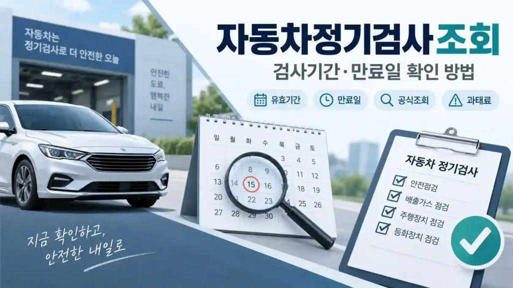 자동차정기검사조회 검사기간과 만료일 확인 안내