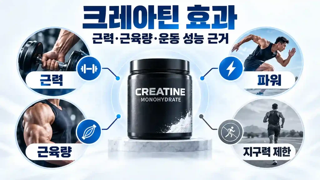 크레아틴 효과 근력 근육량 운동 성능 핵심 정리