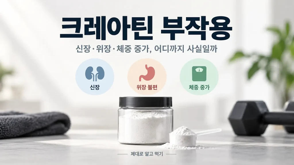 크레아틴 부작용 신장 위장 체중 증가 안전성 핵심 정리