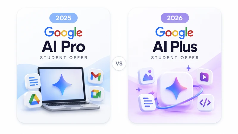2025 Google AI Pro와 2026 Google AI Plus 학생 혜택 구분