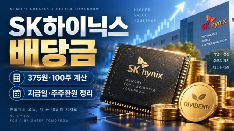 SK하이닉스 배당금과 분기배당 주주환원을 표현한 대표 이미지