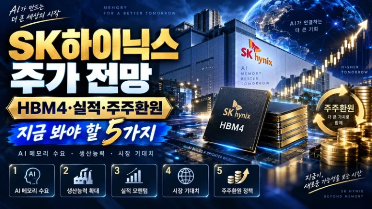 SK하이닉스 주가 전망과 HBM4 실적 주주환원 변수를 표현한 대표 이미지
