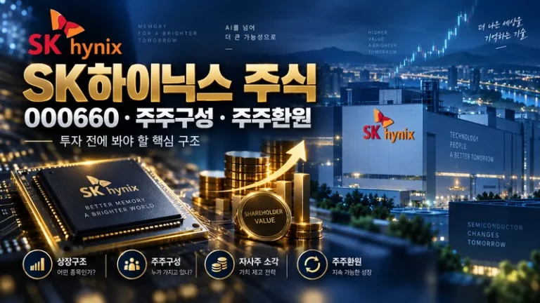 SK하이닉스 주식 000660과 주주구성 주주환원 구조를 표현한 대표 이미지