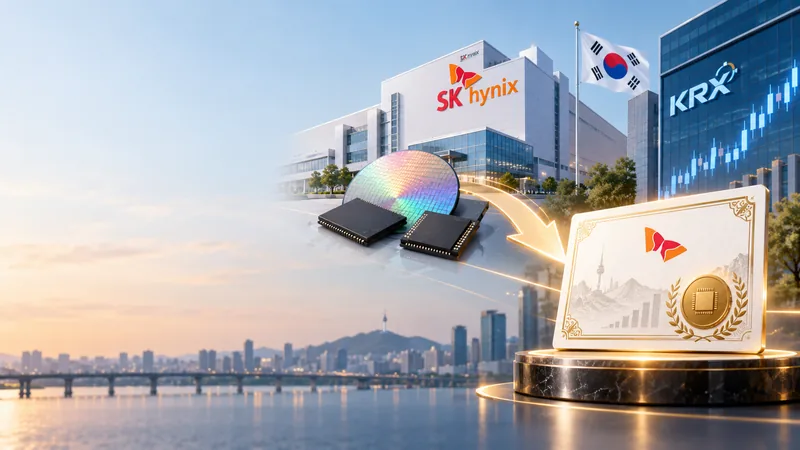 한국거래소 000660 보통주와 SK하이닉스 기업을 연결한 주식 구조 이미지