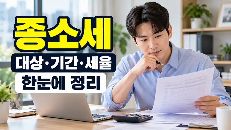 종소세 뜻과 신고 흐름을 서류로 확인하는 모습