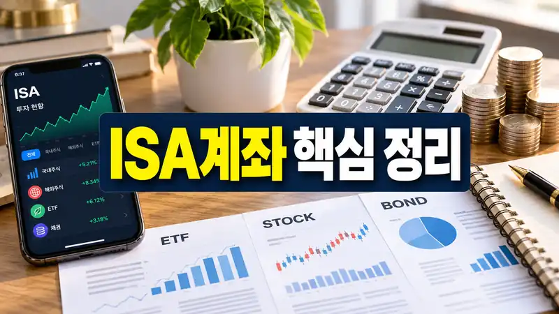 ISA계좌 비과세 한도와 가입조건을 설명하는 금융 이미지