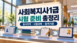 사회복지사1급 응시자격부터 시험과목과 합격기준까지 안내하는 교육센터 이미지