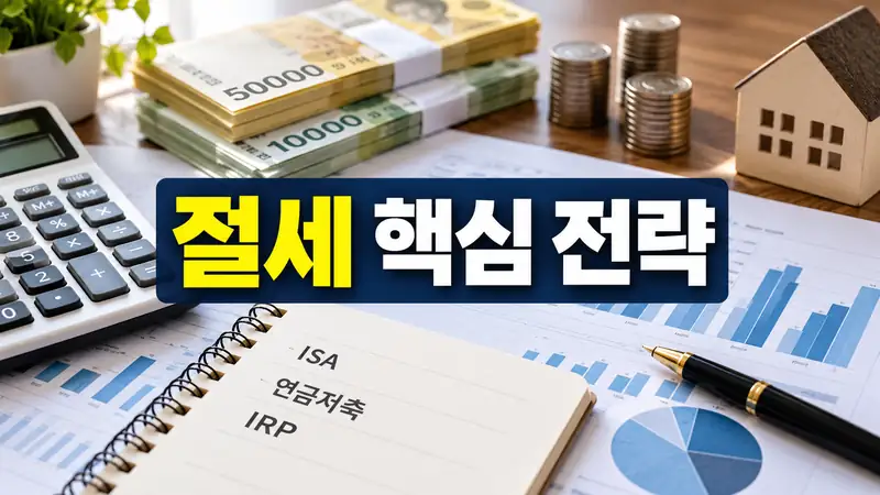 절세 핵심 전략과 ISA·연금저축·IRP의 역할을 보여주는 금융 이미지